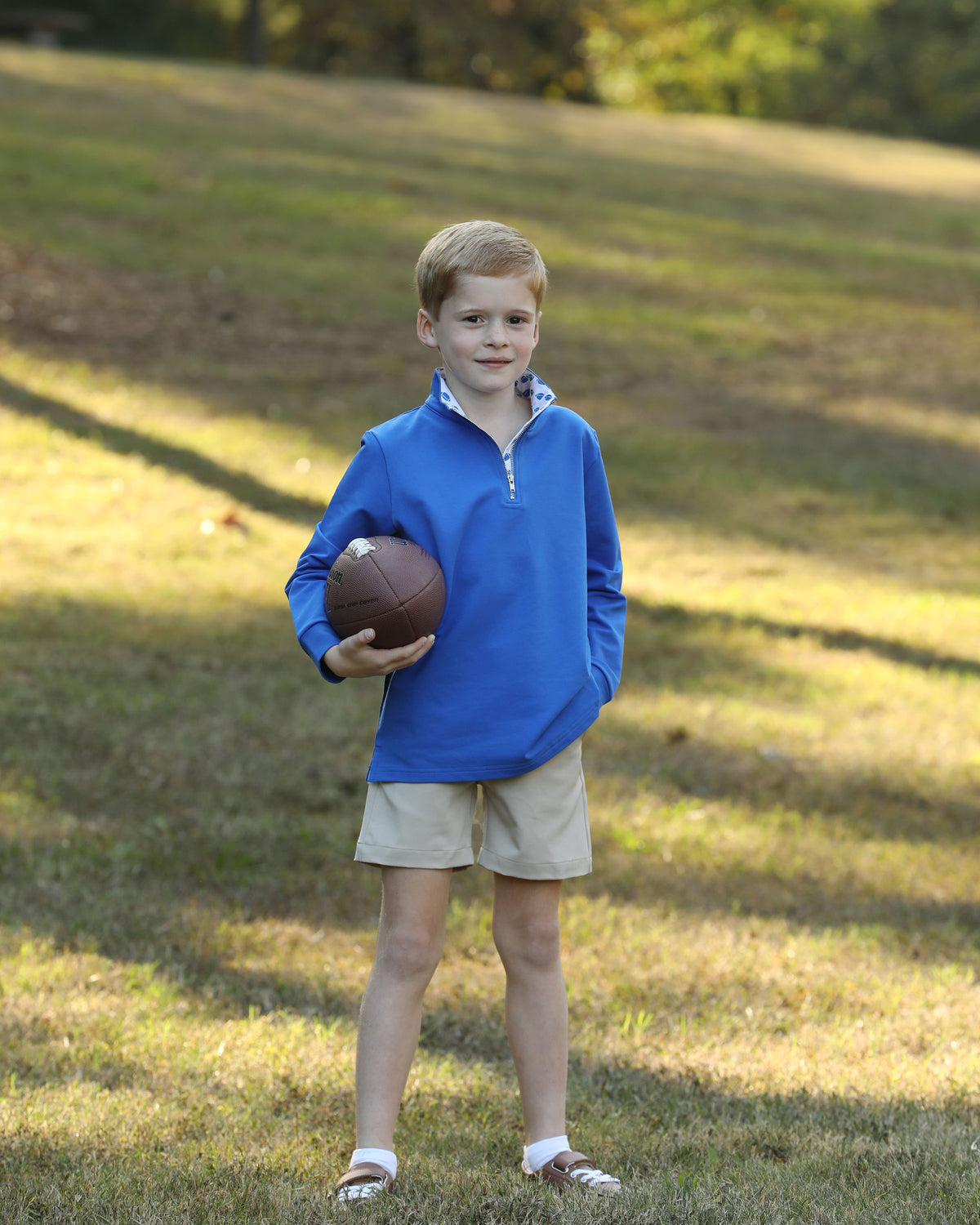 Game Day Quarter Zip - Blue