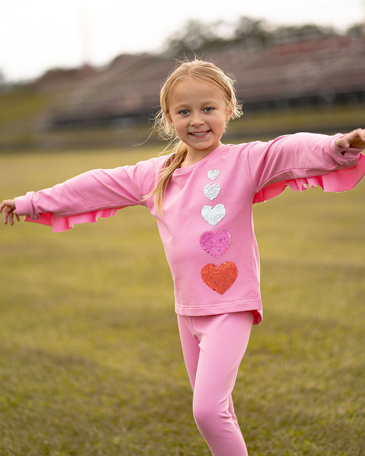 Tabby Top with Hearts - Hombre Hearts
