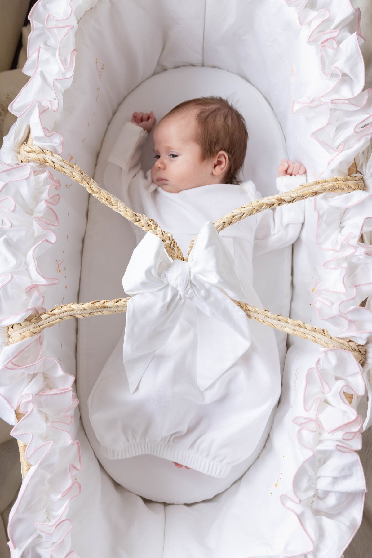 Lambikins Moses Basket Set - Pink