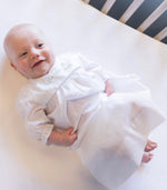 Lambikins Daygown & Diaper Cover - Woven Blue