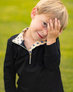 Game Day Quarter Zip - Black and Gold