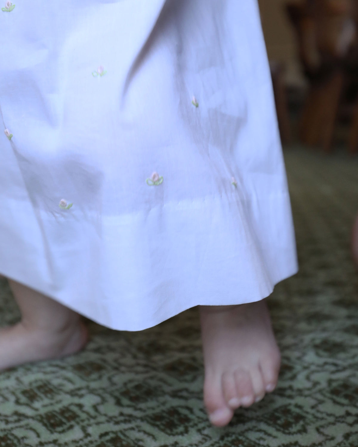 Ava Daygown & Diaper Cover - White