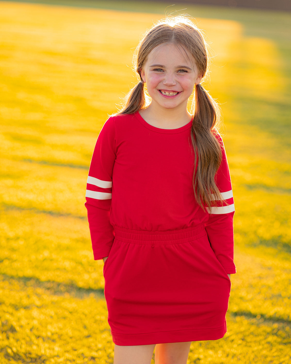 Game Day Glitter Dress - Red