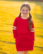 Game Day Glitter Dress - Red