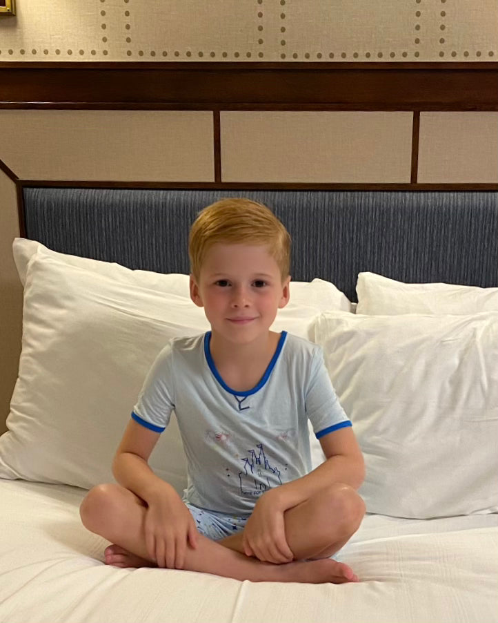 Here For The Magic: Lambie Jammies: Blue Short Sleeve