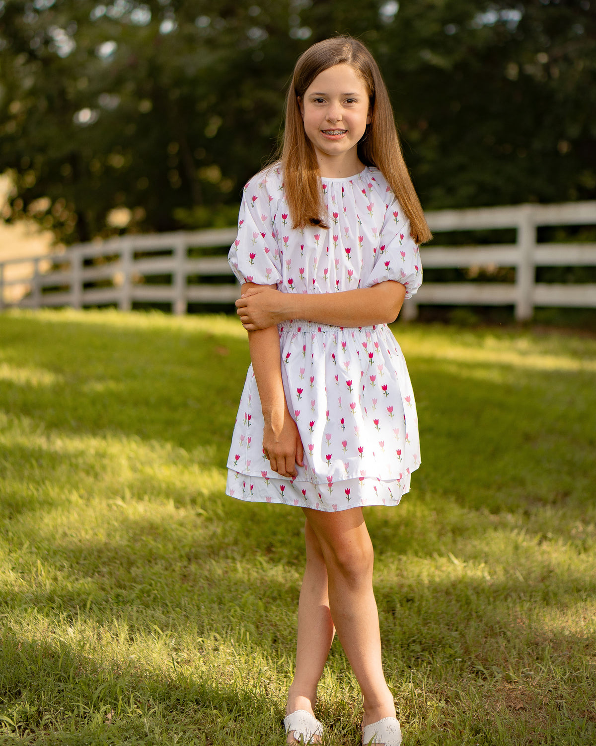 Scarlett Dress - Field of Pink