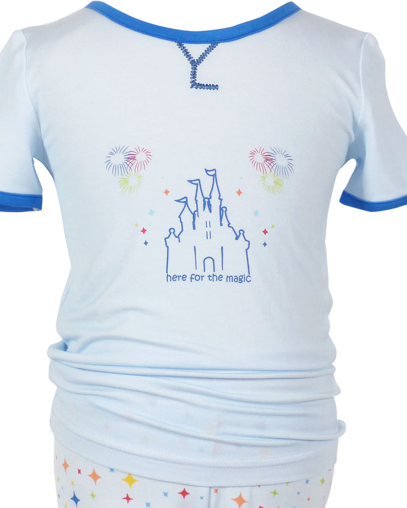 Here For The Magic: Lambie Jammies: Blue Short Sleeve