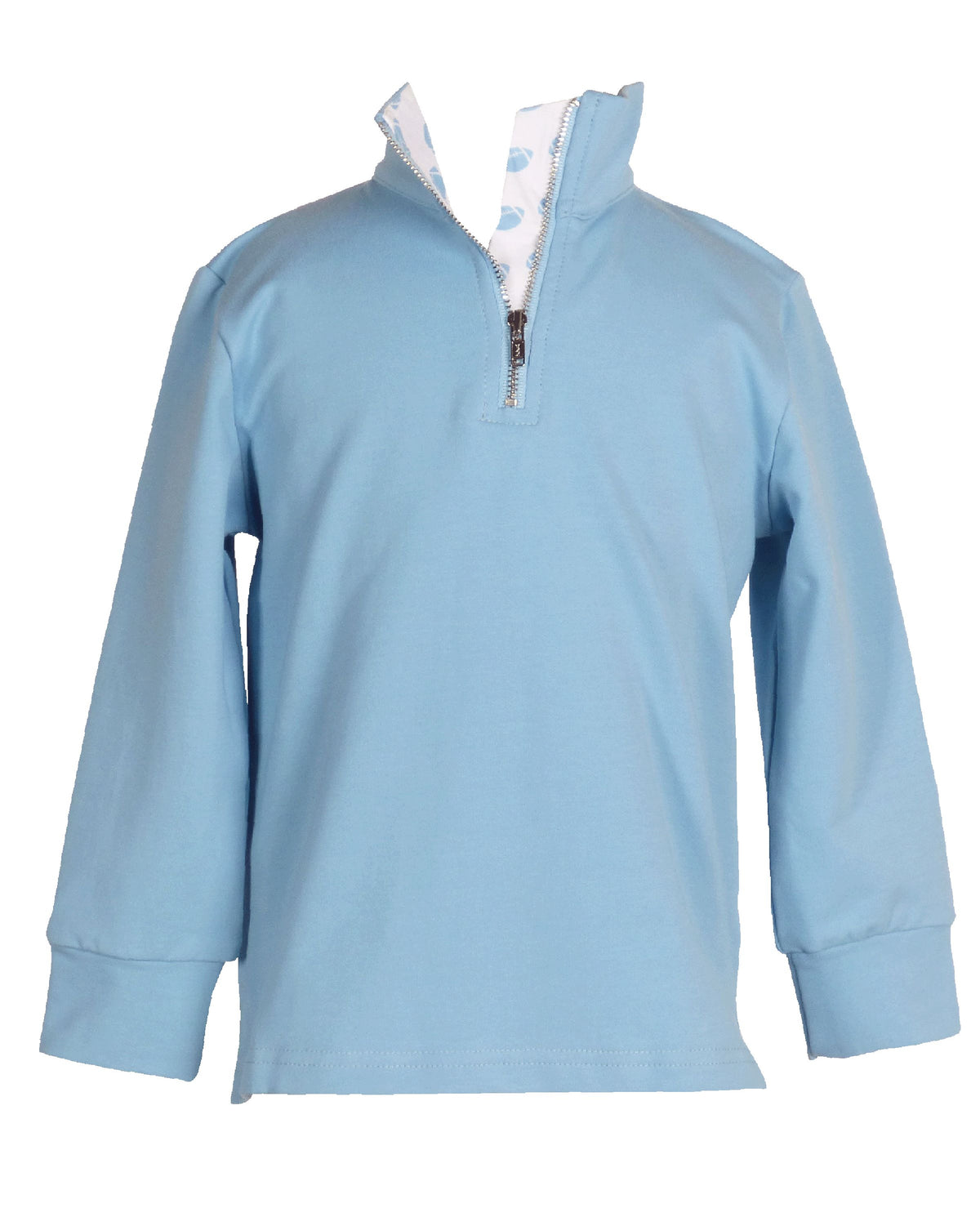 Game Day Quarter Zip - Light Blue