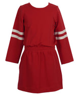 Game Day Glitter Dress - Burgundy