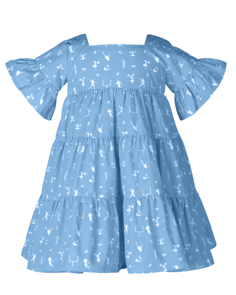 Game Day Tier Dress - Light Blue