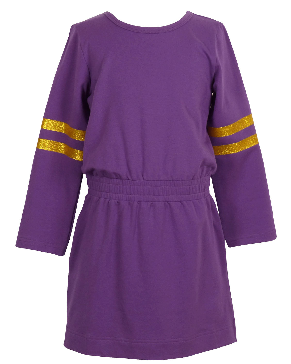 Game Day Glitter Dress - Purple and Gold
