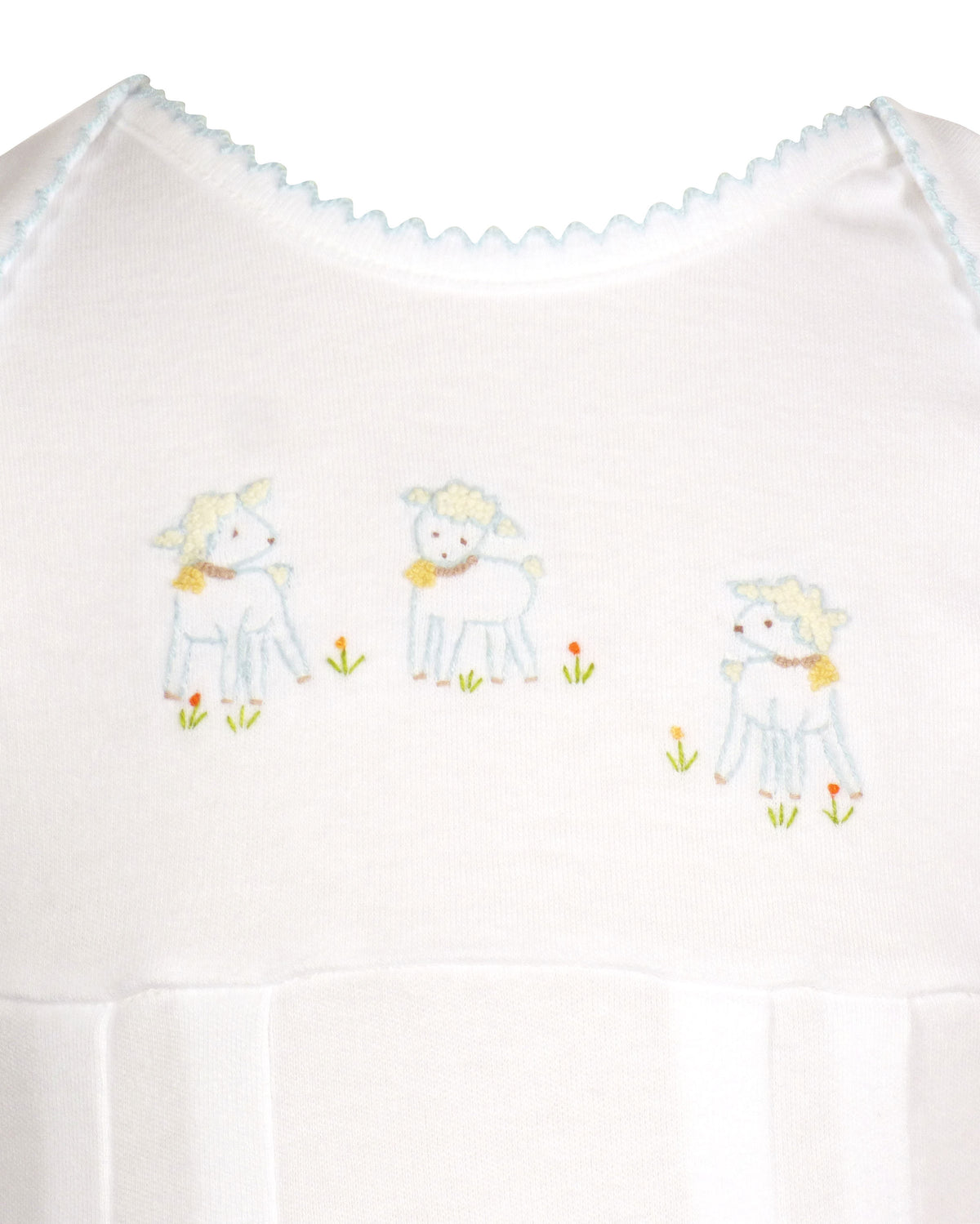 Lambikins Daygown - Egyptian Cotton Knit - Blue