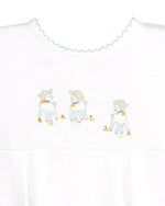 Lambikins Footed Pajamas - Egyptian Cotton Knit - Blue