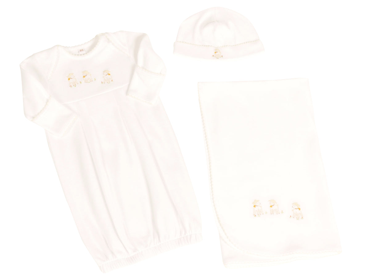 Lambikins Gift Set - Egyptian Cotton Knit - Cream