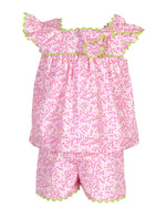 Annie Bow Pantaloon Set - Spring Bouquet