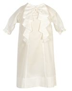 Victoria Daygown & Diaper Cover - White