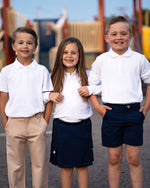 TYL Scholar Flat Front Shorts in Performance Navy