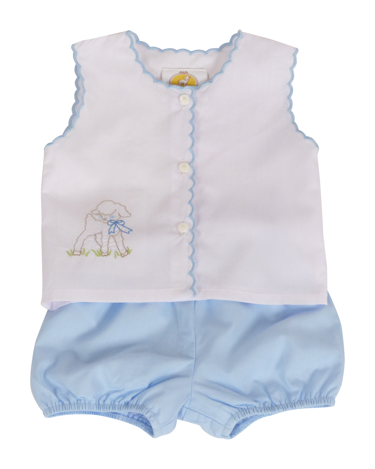 Diaper Cover Set: Blue Lamb