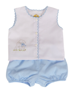 Diaper Cover Set: Blue Lamb