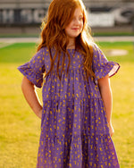 Game Day Tier Dress - Purple and Gold