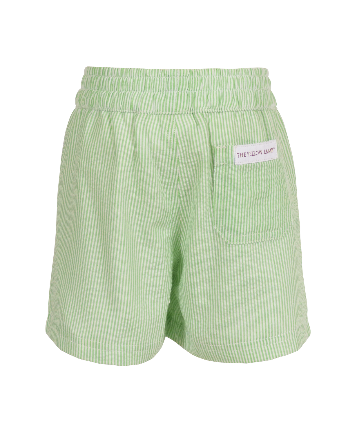 Sebastian Pull On Short: Green Seersucker
