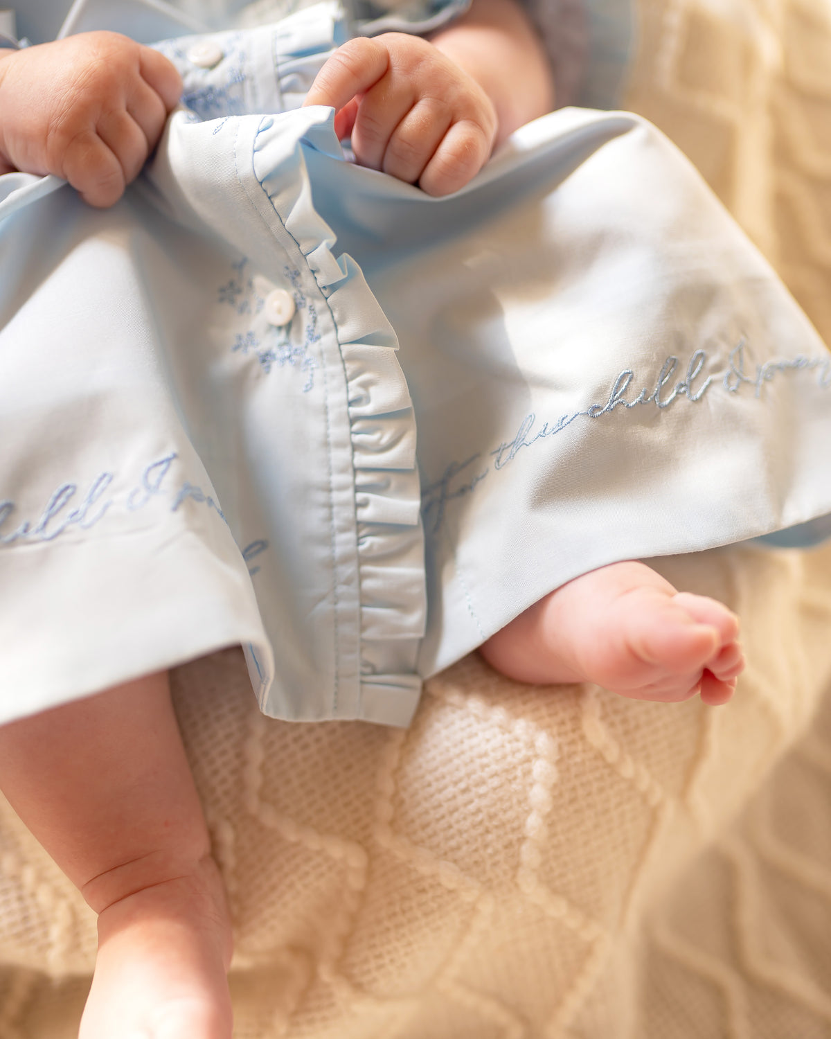 For This Child I Prayed Daygown: Blue