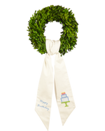 Wreath Sash: Happy Birthday (Blue)
