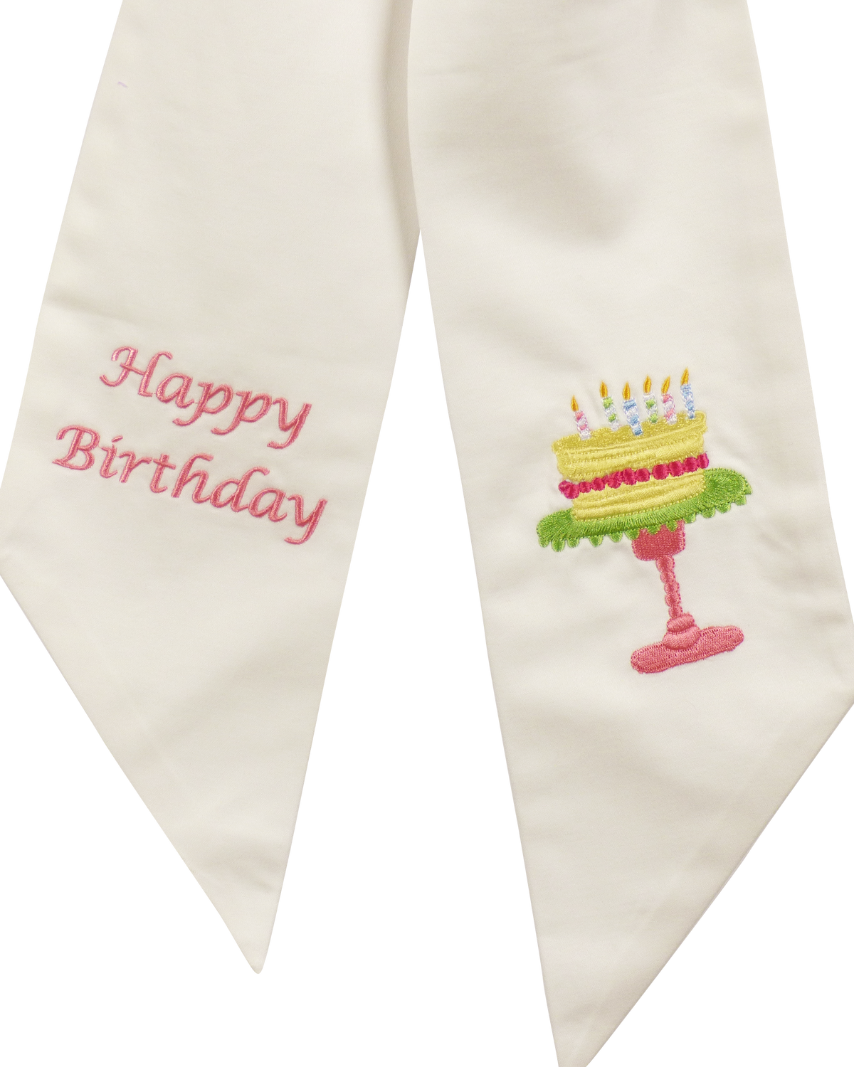 Wreath Sash: Happy Birthday (Pink)