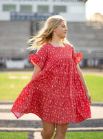 Game Day Tier Dress - Red