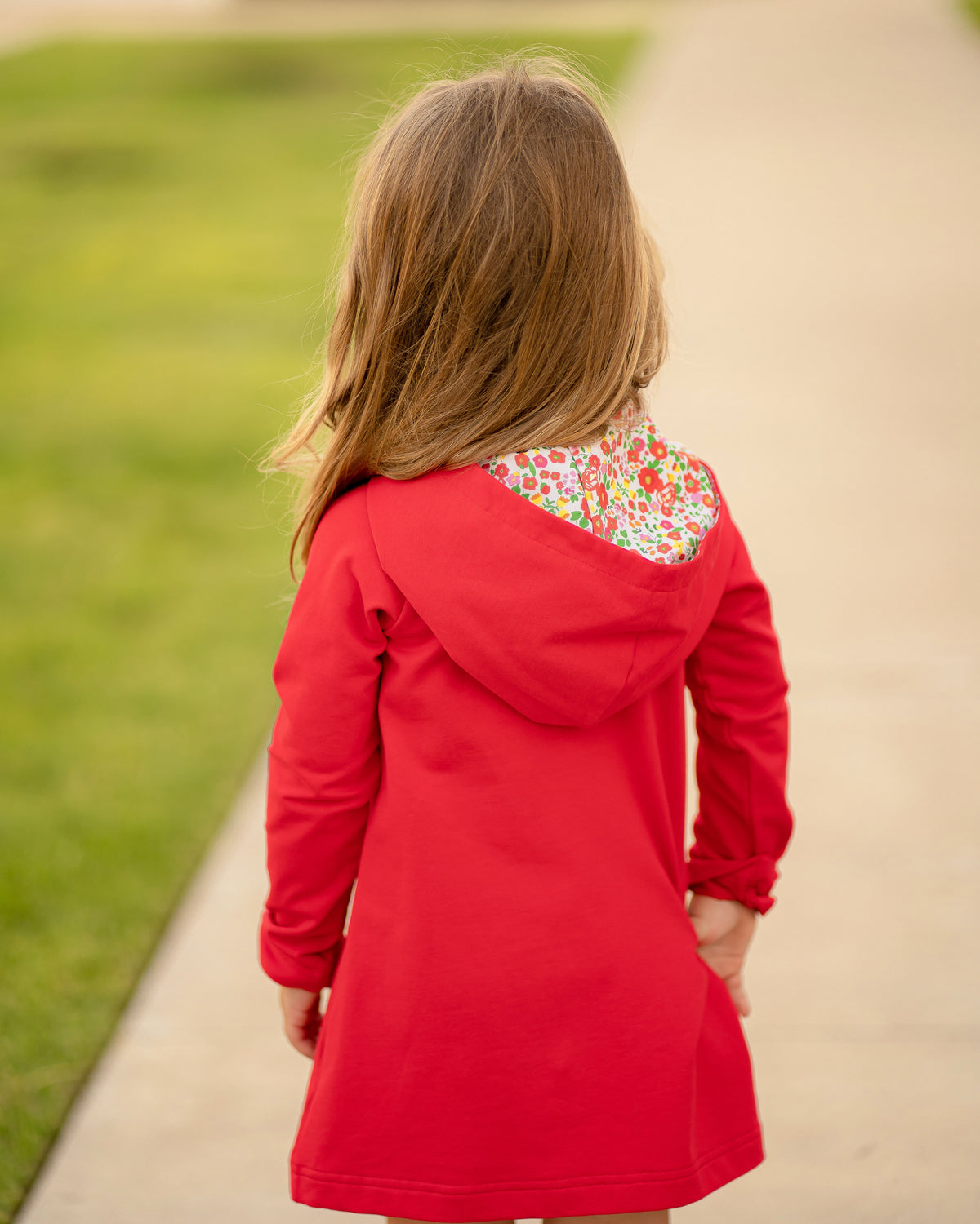 Evergreen Floral - Hoxie Hooded Dress