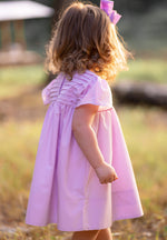 Priscilla Pleated Dress: Purple