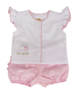 Diaper Cover Set: Pink Lamb