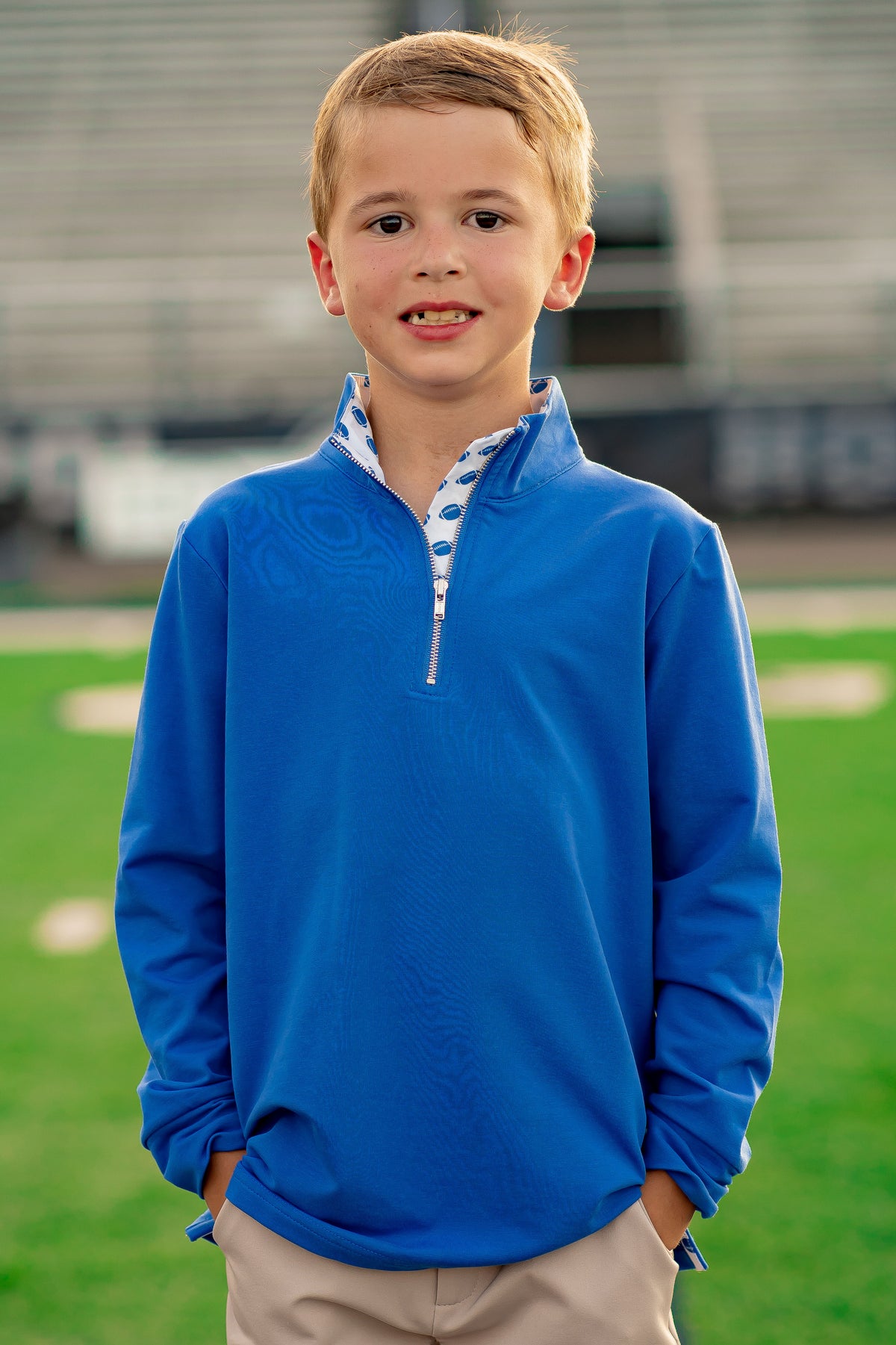 Game Day Quarter Zip - Blue