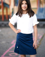TYL Scholar Side Pleat Skort in Performance Navy