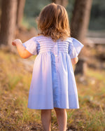 Priscilla Pleated Dress: Blue