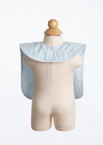 Brookshire Bib - Blue with White Piping