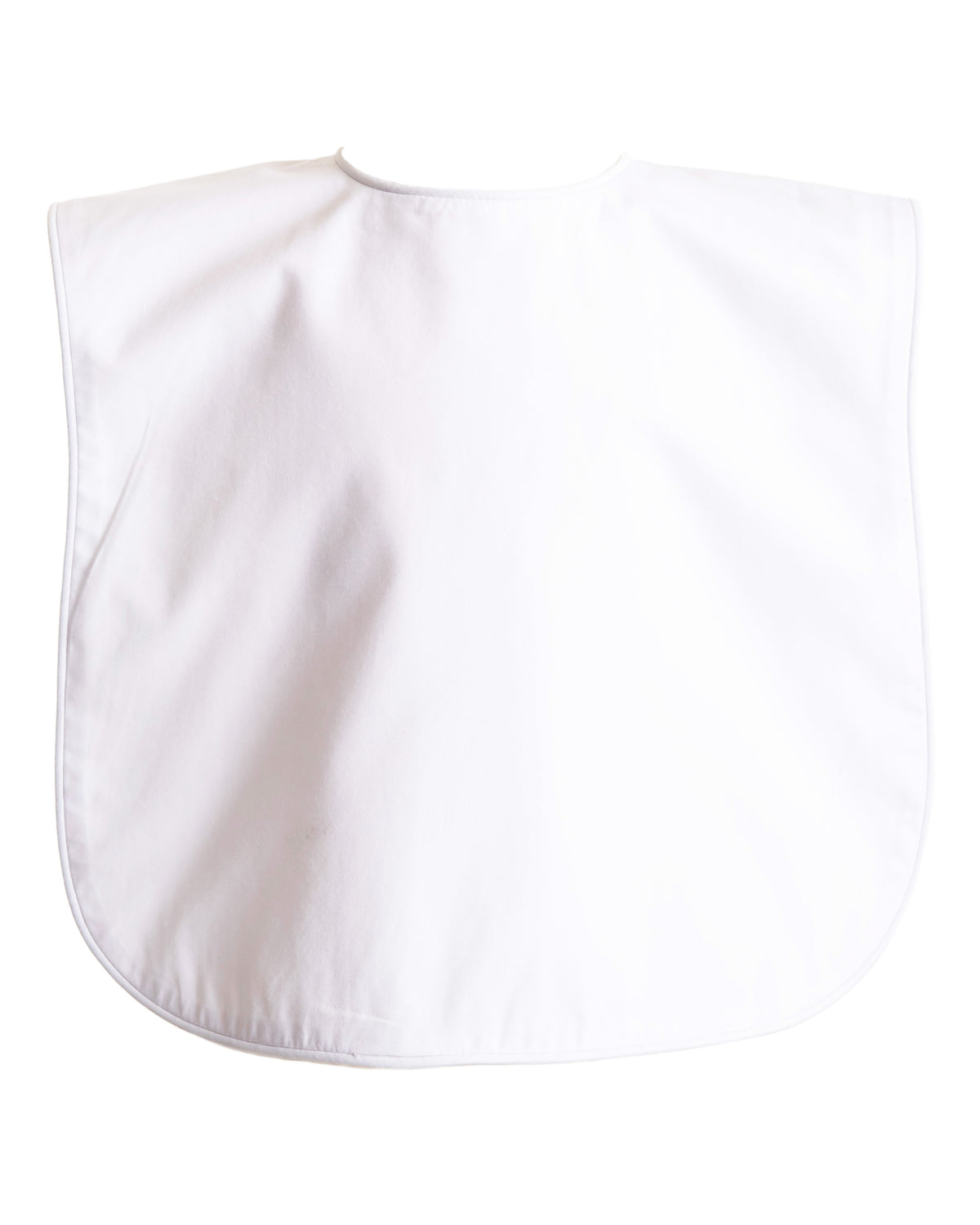 Brookshire Bib - White with White Piping