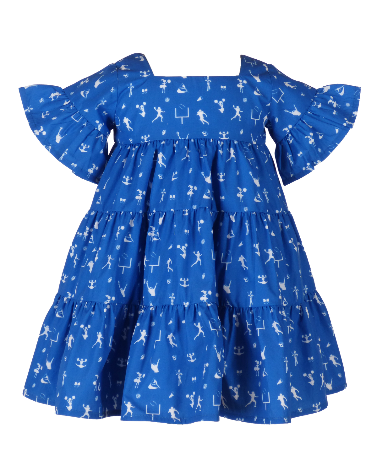 Game Day Tier Dress - Blue