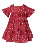 Game Day Tier Dress - Burgundy