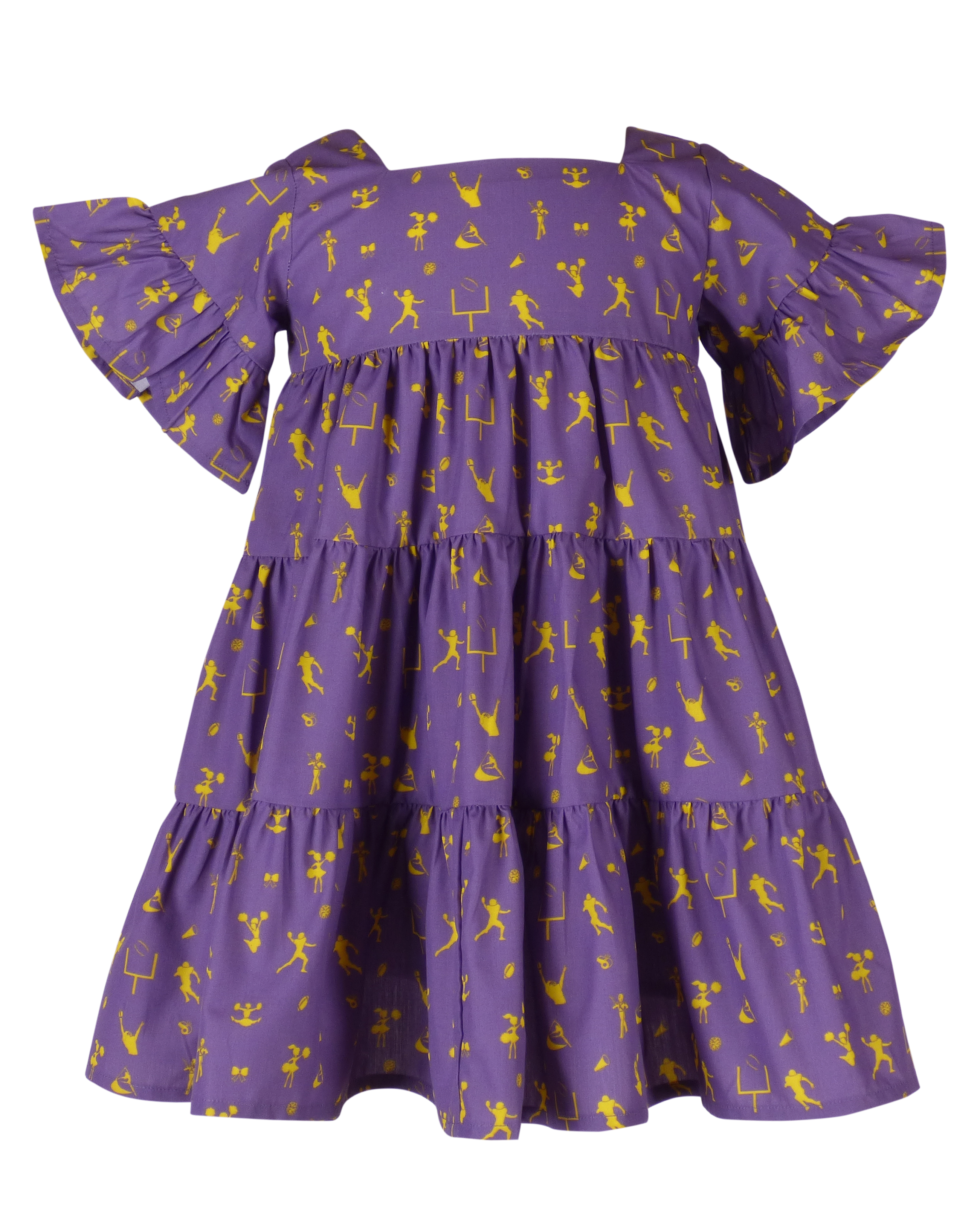 Game Day Tier Dress - Purple and Gold 10 Game Day Tier Dress - Purple and Gold 10