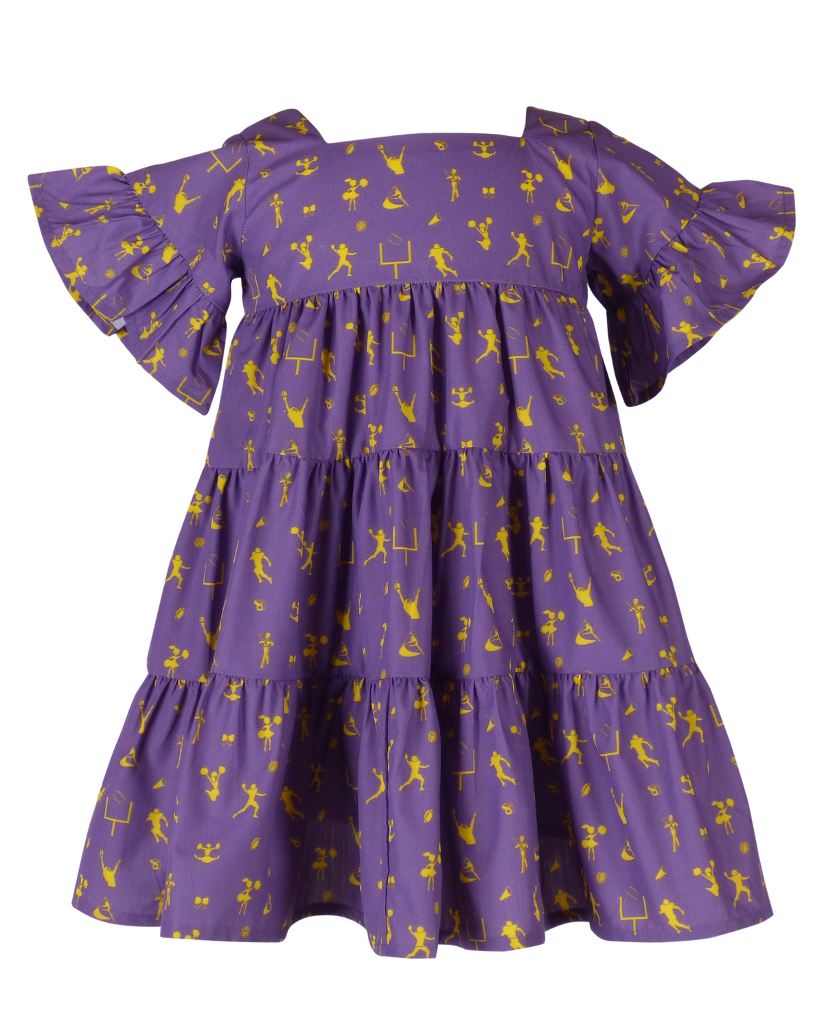 Game Day Tier Dress - Purple and Gold