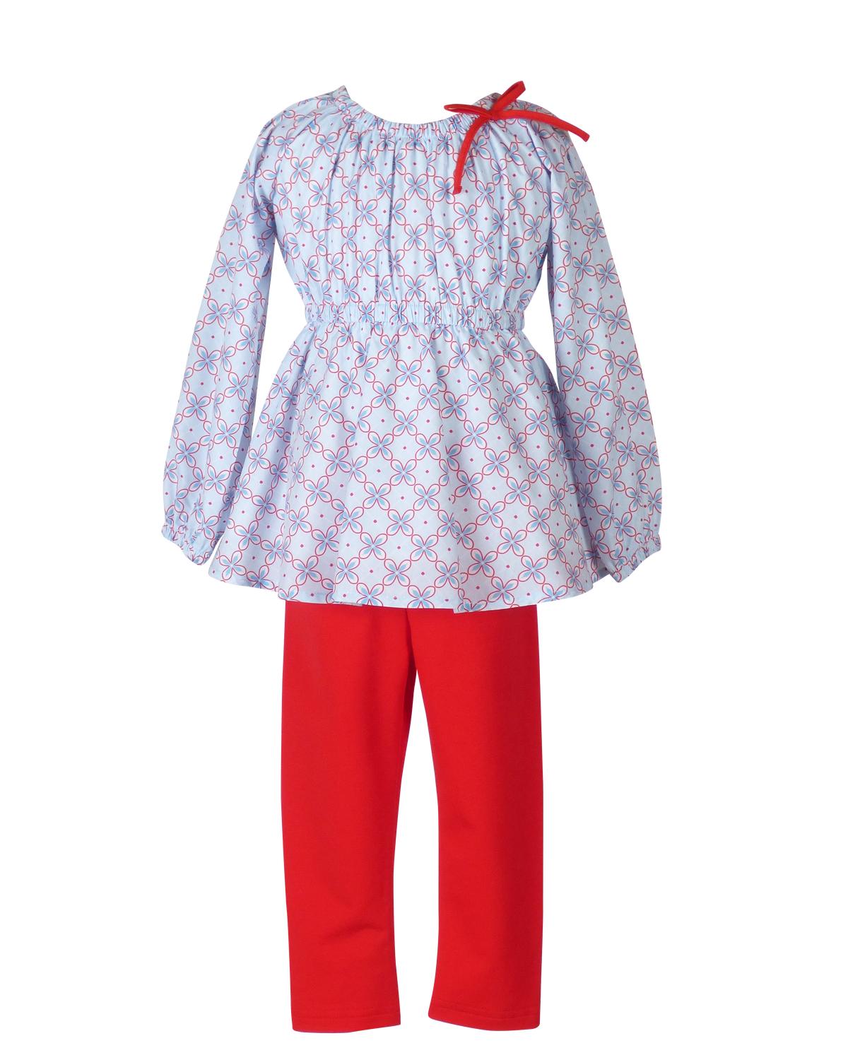 Gloria Geometric - Gabby Gathered Neck Tunic