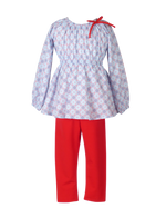 Gloria Geometric - Gabby Gathered Neck Tunic