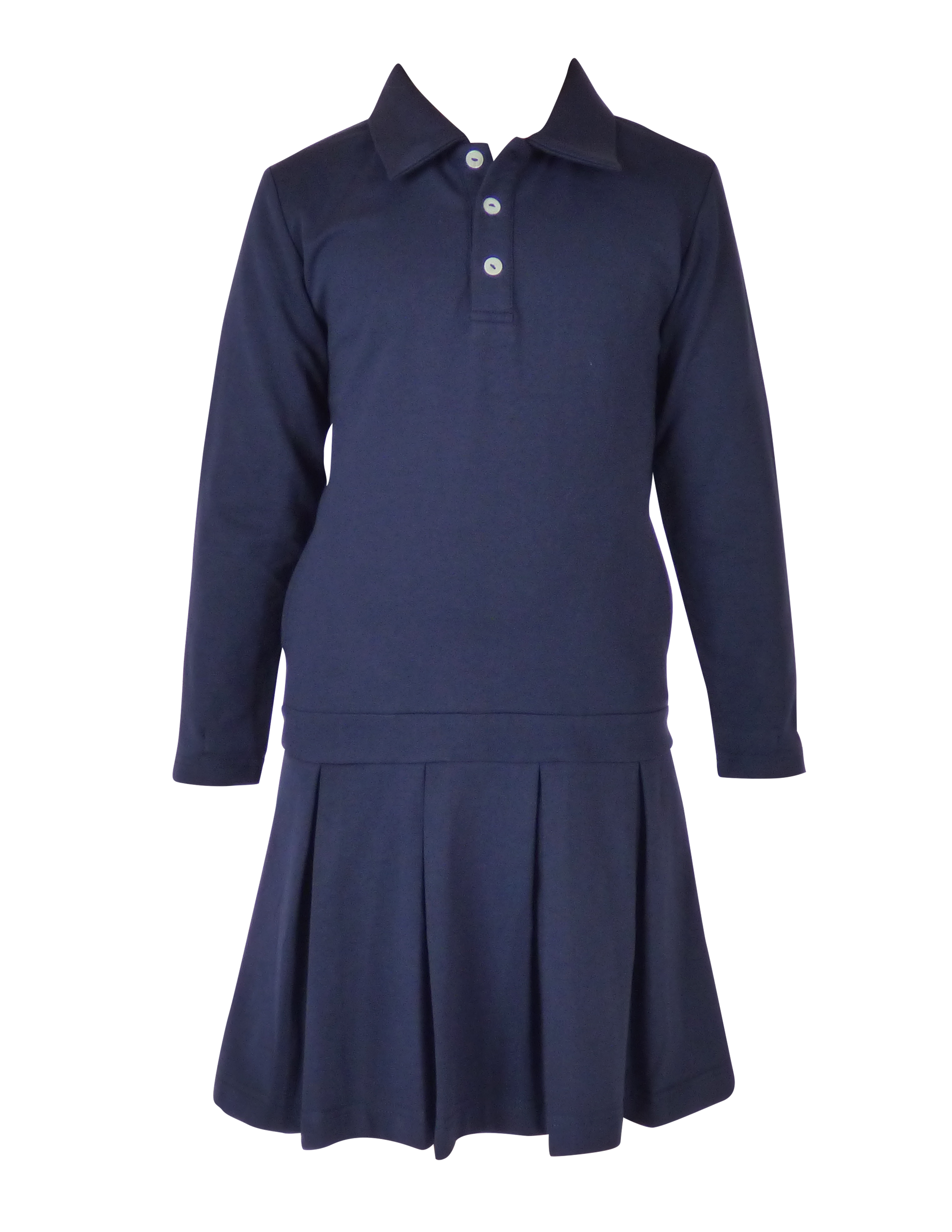 long sleeve polo uniform dress Girls Uniform Soft Pique Polo Dress