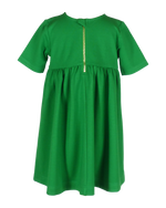 North Pole Plaid - Beatrice Bow Dress in Green Knit