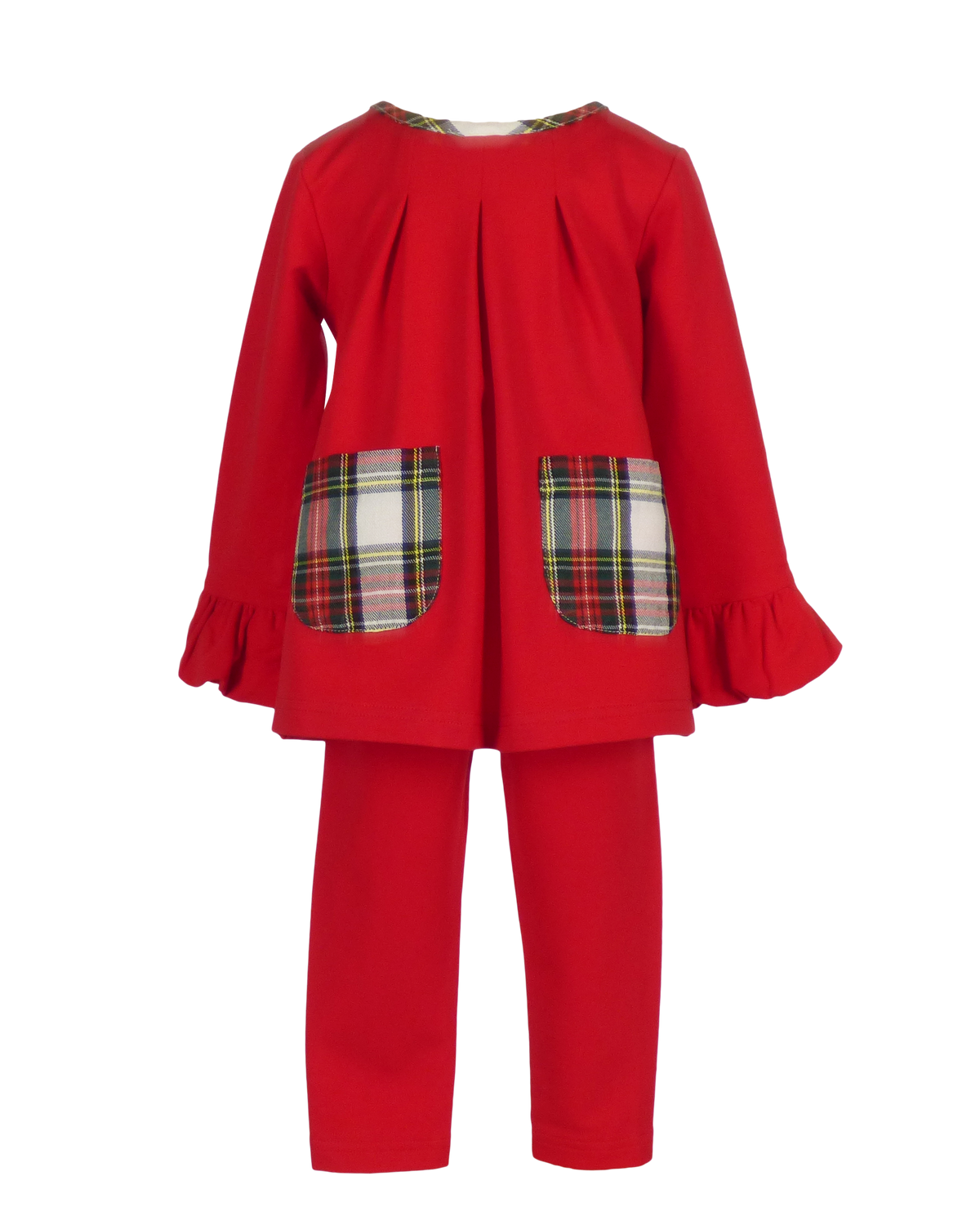 North Pole Plaid - Tollie Tunic in Red Knit
