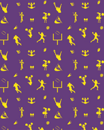 Game Day Tier Dress - Purple and Gold