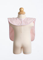 Brookshire Bib - Pink with White Piping