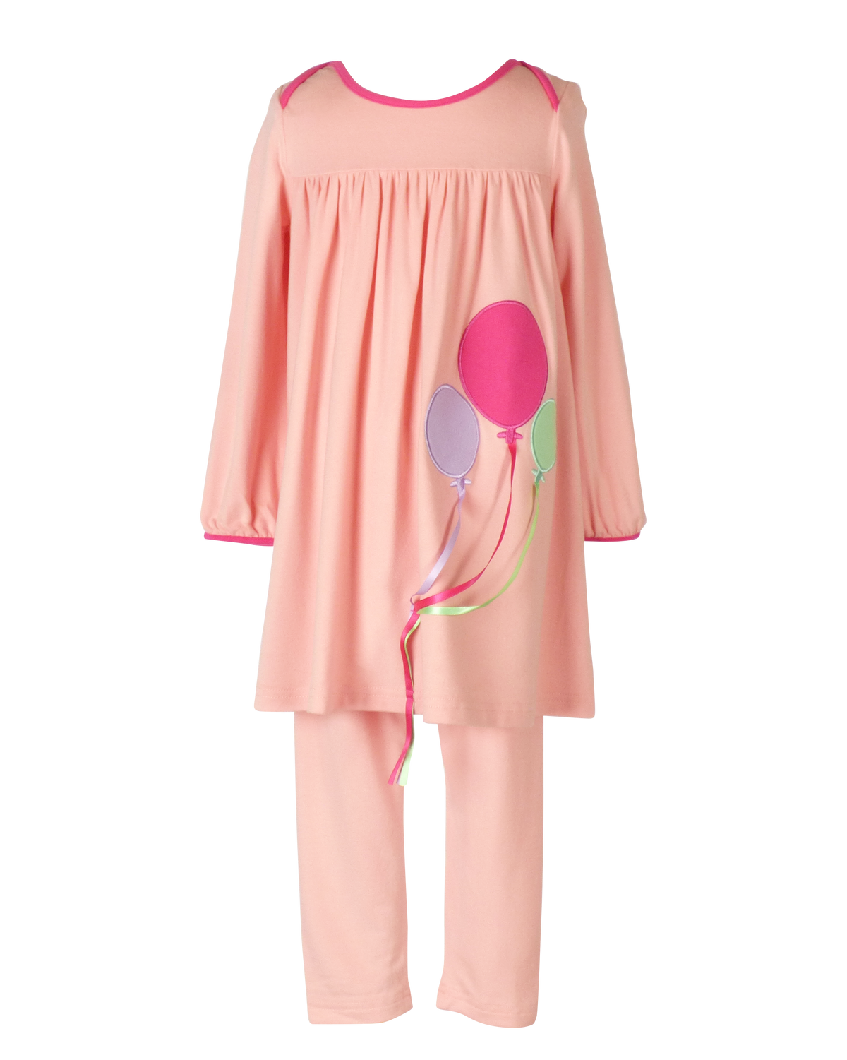 Tabby Tunic and Leggings - Pink with Birthday Balloons