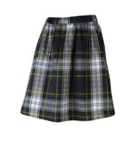 TYL Scholar Gathered Waist Skirt in White/Evergreen Plaid